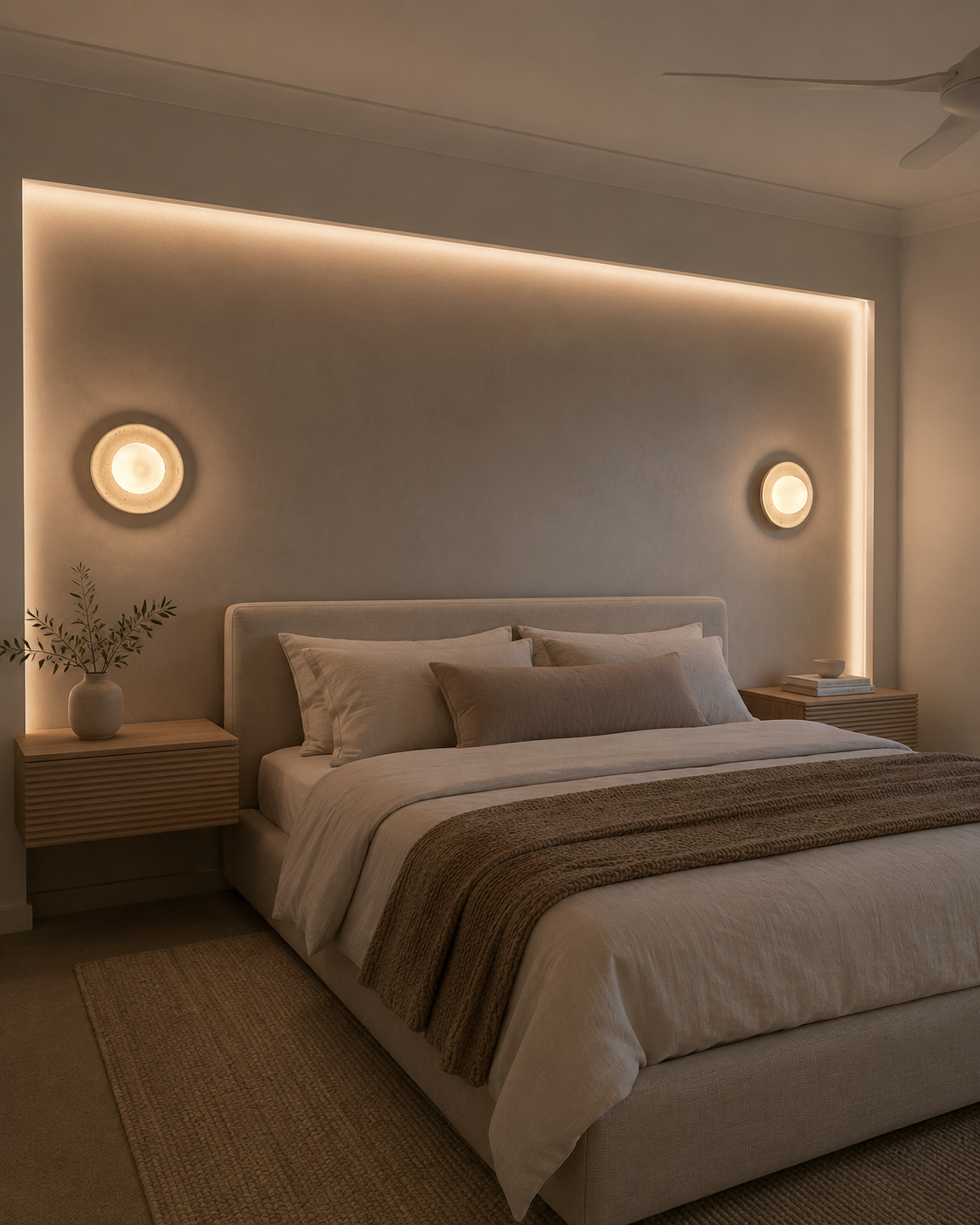 Alba Travertine Wall Light