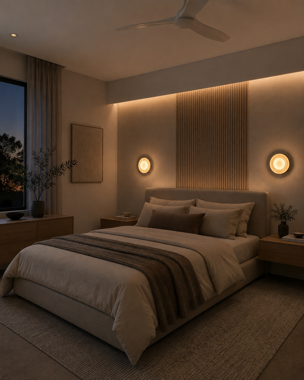 Alba Travertine Wall Light