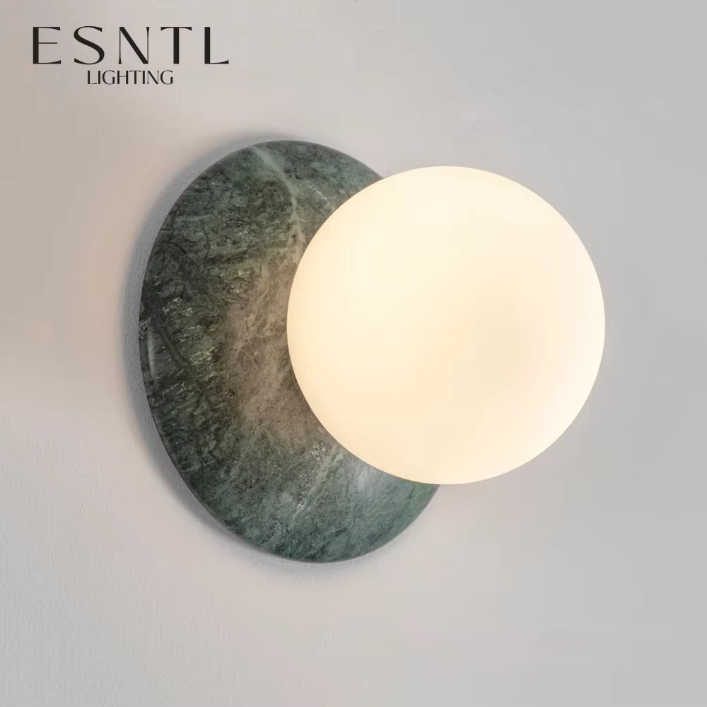 Marble & Glass Globe Wall Light